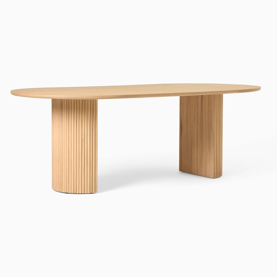 Ellington Oval Pedestal Dining Table (218 cm) - West Elm UK